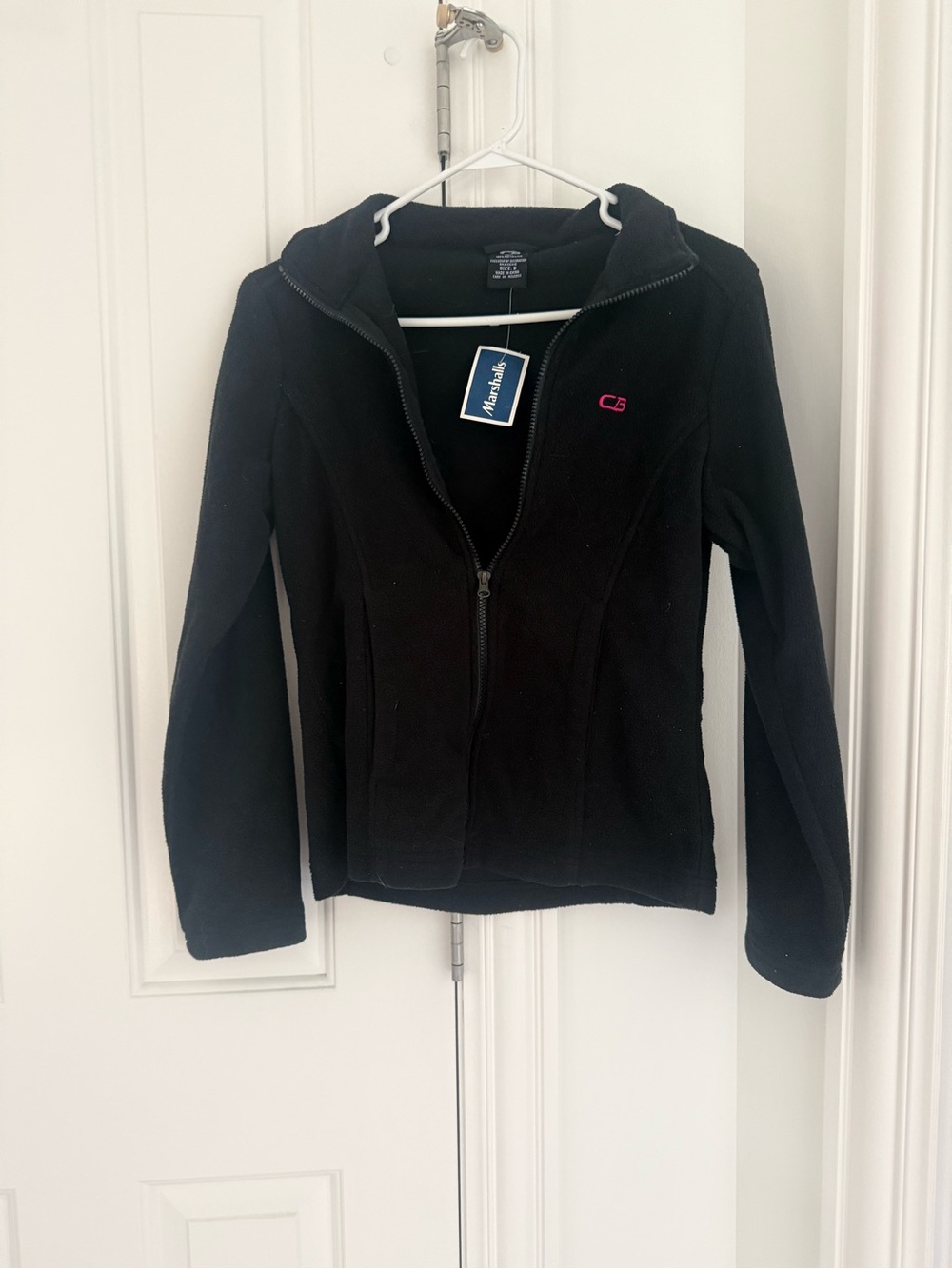 Black fleece Jacket with Pink CB Logo